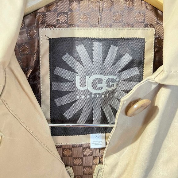 UGG Australia Women's Waxed Cotton Jacket BNWT Beige Size XS - Picture 6 of 16